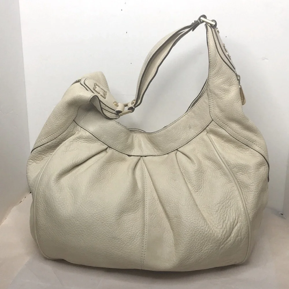 BCBGMAXAZIRA PLEATED leather Hobo